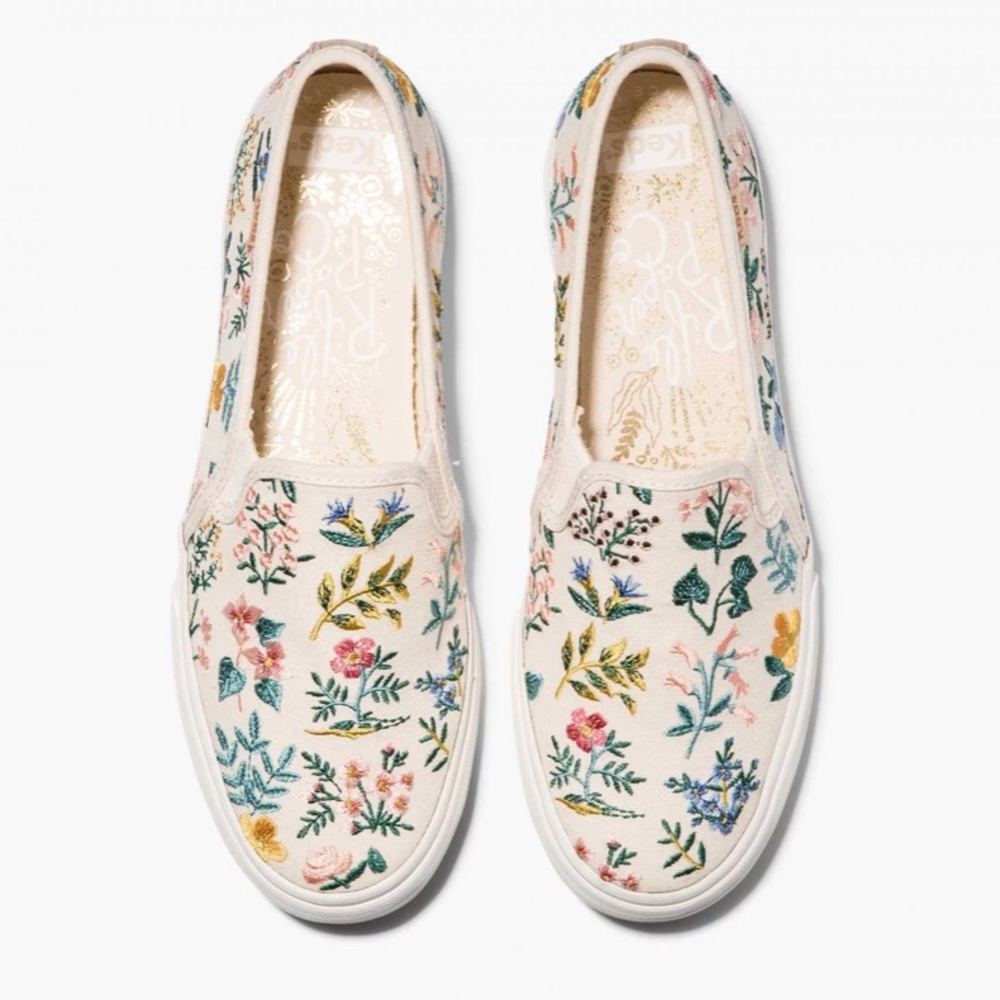 Rifle Paper Co. Keds Embroidered Slip-On